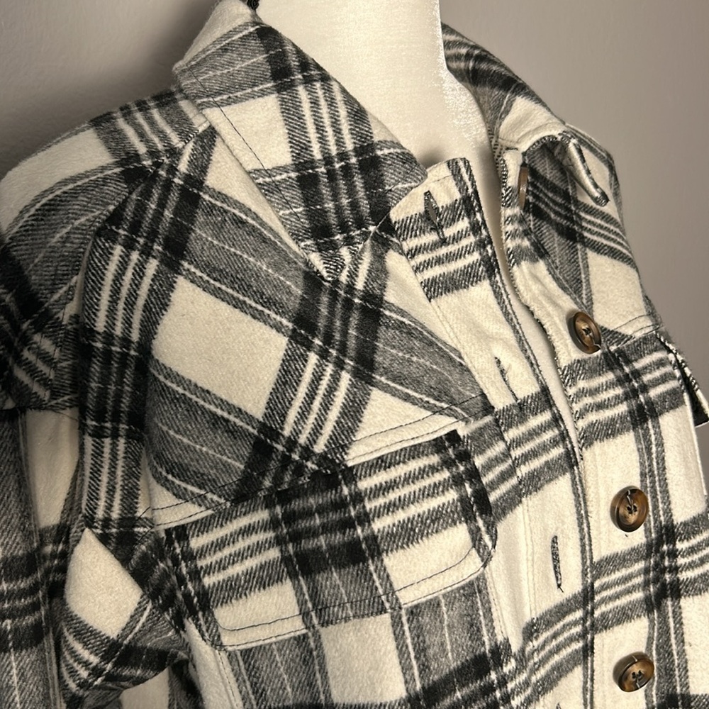 LA Hearts Oversized Plaid Placket sz XS/S - Picture 4 of 7